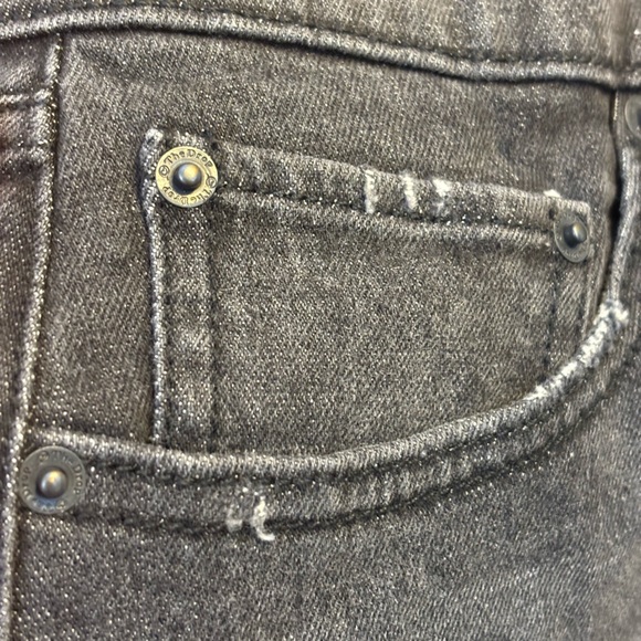 THE DROP Arhaan Denim Mini Skirt Faded Carbon Black Jean Distressed NEW Small - Picture 8 of 16